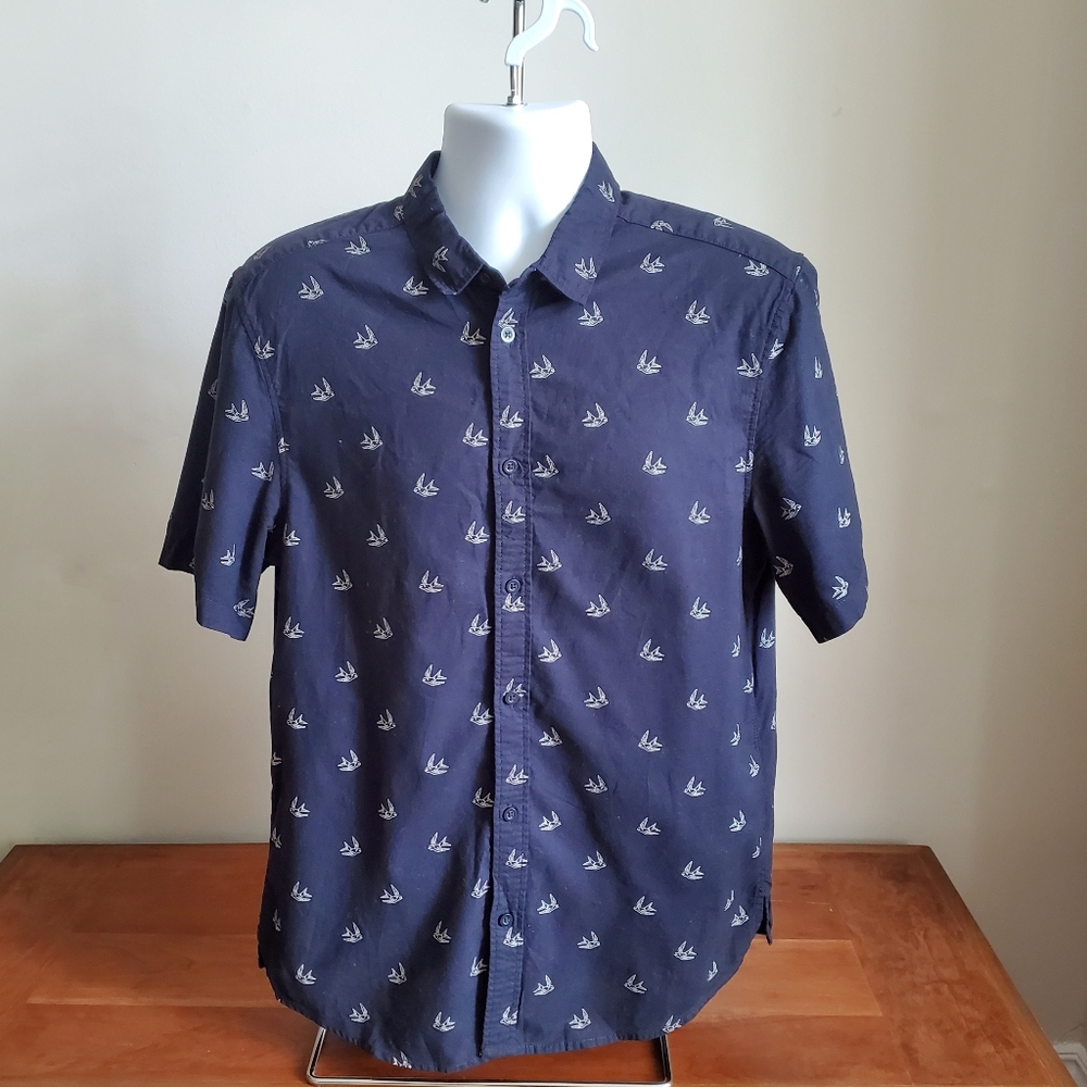 Mens Short Sleeve Button Up Shirt